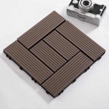 Skorter | Composite Plank Tiles Striped Pattern Square Deck Flooring Outdoor Patio