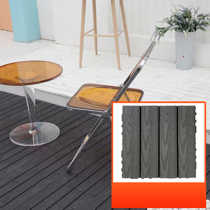 Skorter | Composite Square Patio Tiles Interlocking Striped Pattern Patio Floor Tiles