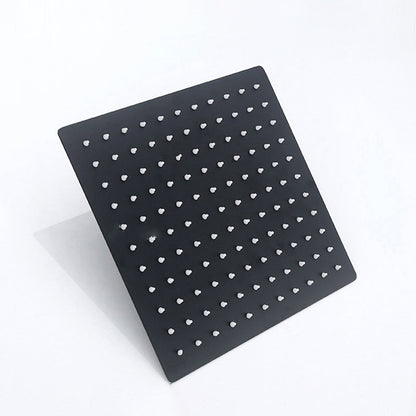 Skorter | Black Square Fixed Shower Head Modern Style Wall Mounted Shower Head