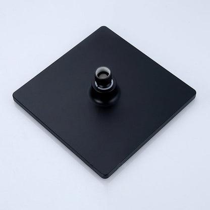 Skorter | Black Square Fest Shower Head Modern Style Wall Mounted Shower Head