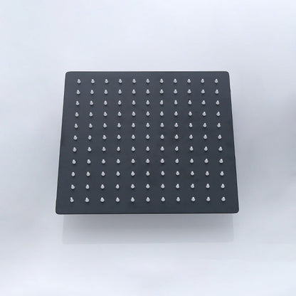 Skorter | Black Square Fixed Shower Head Modern Style Wall Mounted Shower Head