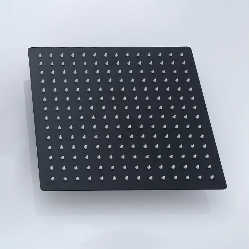 Skorter | Black Square Fixed Shower Head Modern Style Wall Mounted Shower Head