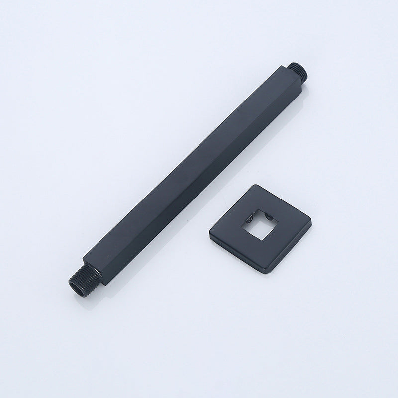 Skorter | Black Square Fest Shower Head Modern Style Wall Mounted Shower Head