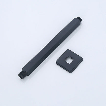 Skorter | Black Square Fest Shower Head Modern Style Wall Mounted Shower Head