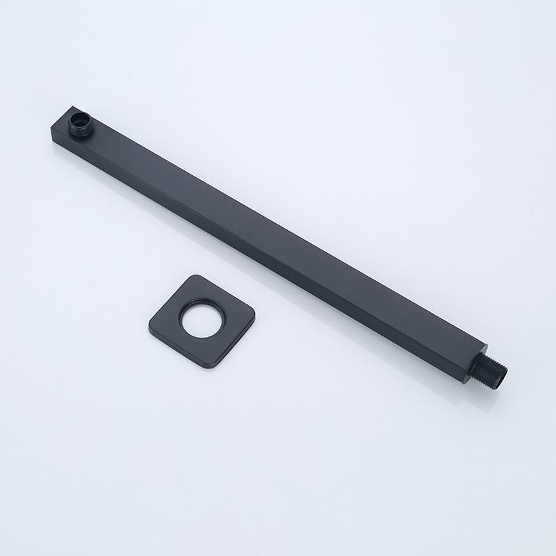 Skorter | Black Square Fixed Shower Head Modern Style Wall Mounted Shower Head
