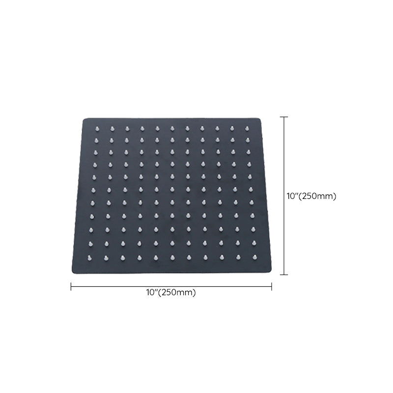 Skorter | Black Square Fixed Shower Head Modern Style Wall Mounted Shower Head