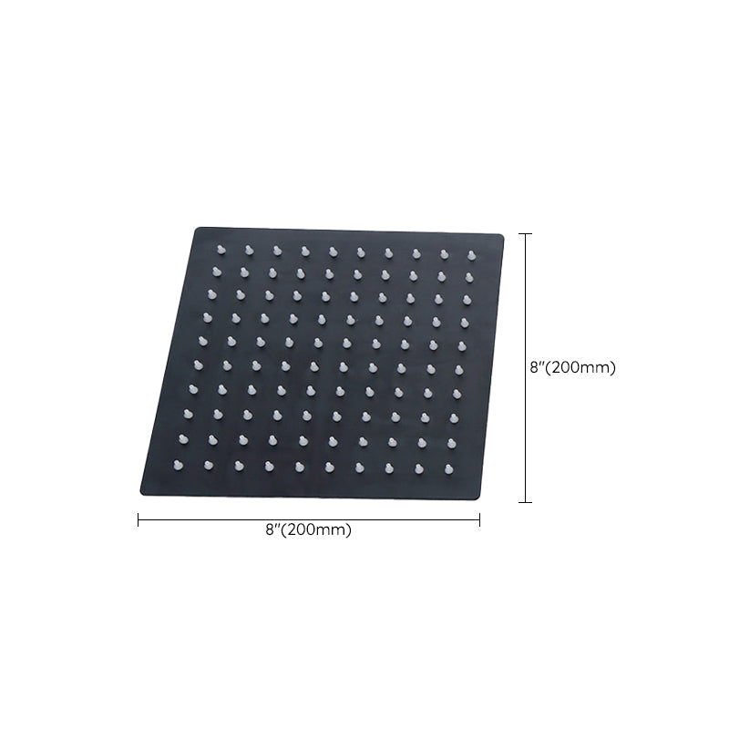 Skorter | Black Square Fixed Shower Head Modern Style Wall Mounted Shower Head
