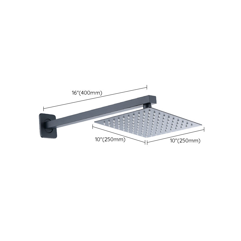Skorter | Black Square Fest Shower Head Modern Style Wall Mounted Shower Head