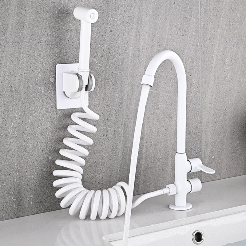 Skorter | Single Cold Water Valve Uniform Color High Arc Deck Mounted Bathtub Faucet