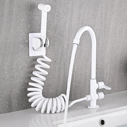 Skorter | Single Cold Water Valve Uniform Color High Arc Deck Mounted Bathtub Faucet