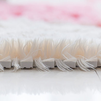 Skorter | Bedroom Carpet Tiles Solid Color Square Shag Stain Resistant Carpet Tiles