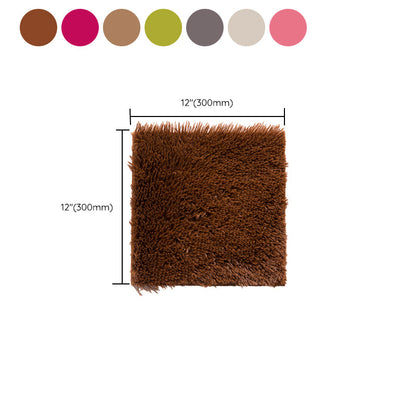 Skorter | Bedroom Carpet Tiles Solid Color Square Shag Stain Resistant Carpet Tiles
