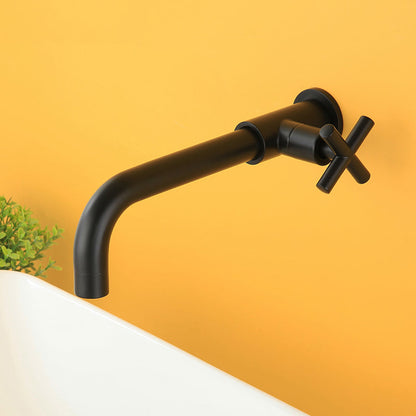 Skorter | Widely used wall-mounted bathroom sink faucet cross handle low arch faucet