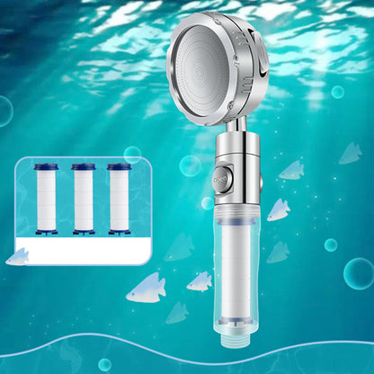 Skorter | Bathroom Shower Head Brass Round Filter Shower Head with Hose