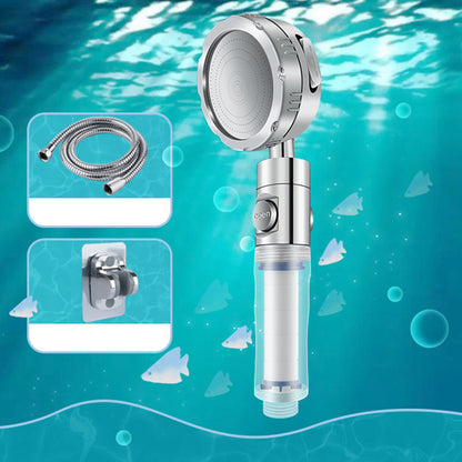 Skorter | Bathroom Shower Head Brass Round Filter Shower Head with Hose