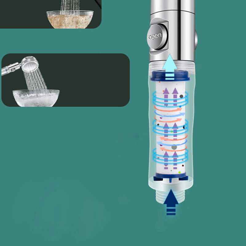 Skorter | Bathroom Shower Head Brass Round Filter Shower Head with Hose