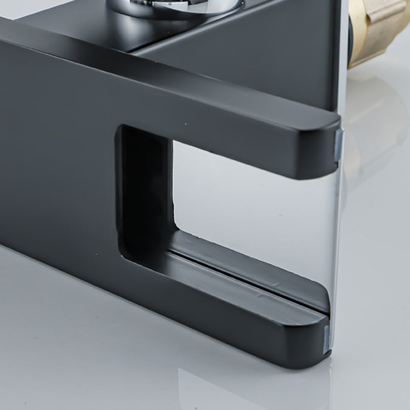 Skorter | Waterfall basin mixer tap square lever handle with LED three-color light