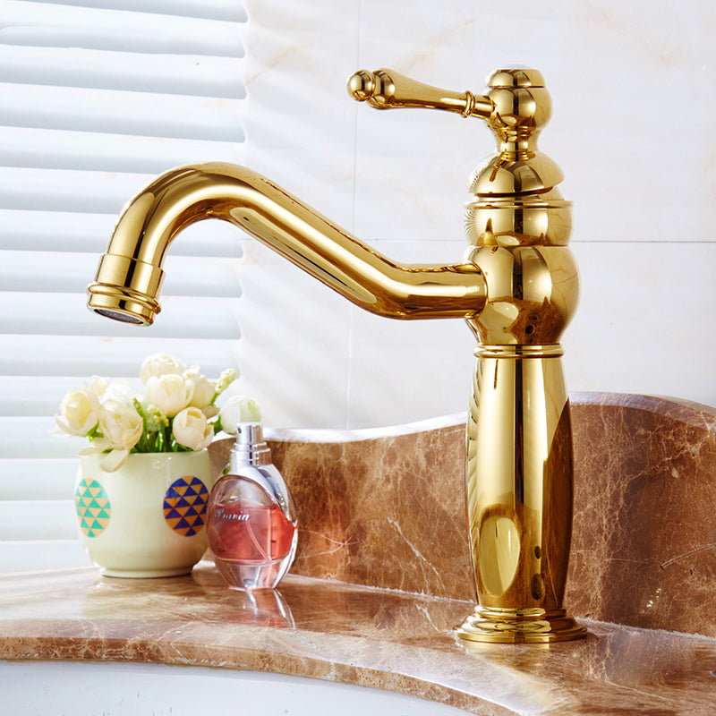 Skorter | Glam Vessel Faucet Swivel Spout Lever Handle Sink Faucet