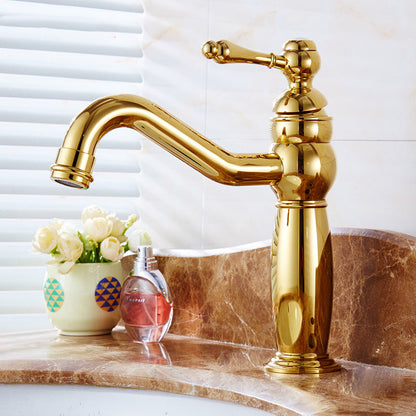 Skorter | Glam Vessel Faucet Swivel Spout Lever Handle Sink Faucet