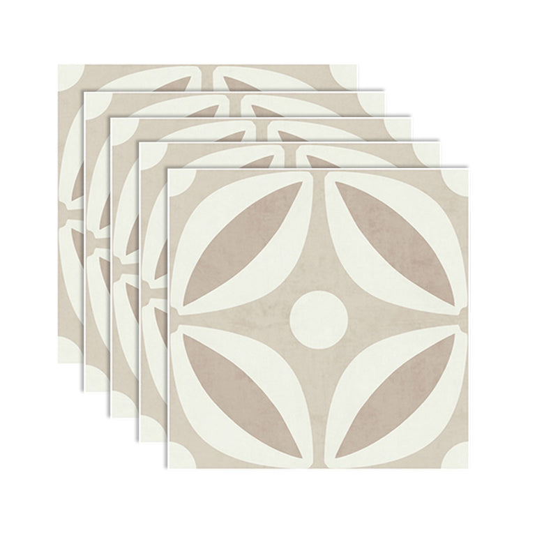 Skorter | Beige Tone Peel & Stick Tile Square Pattern Print Single Tile