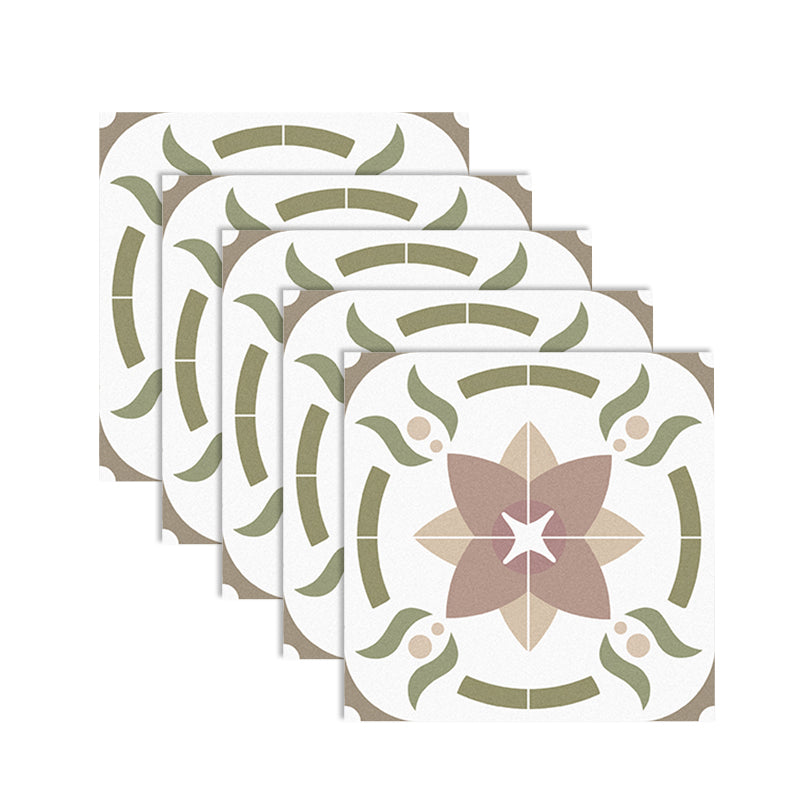 Skorter | Beige Tone Peel & Stick Tile Square Pattern Print Single Tile