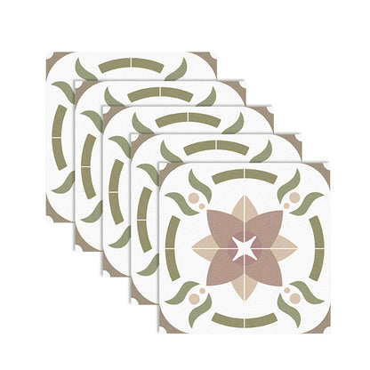 Skorter | Beige Tone Peel & Stick Tile Square Pattern Print Single Tile