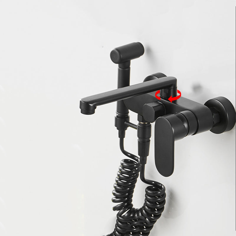 Skorter | Metal Bathtub Faucet Trim Contemporary Lever Handle Bathtub Faucet Trim