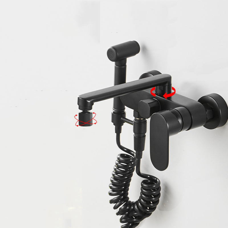 Skorter | Metal Bathtub Faucet Trim Contemporary Lever Handle Bathtub Faucet Trim