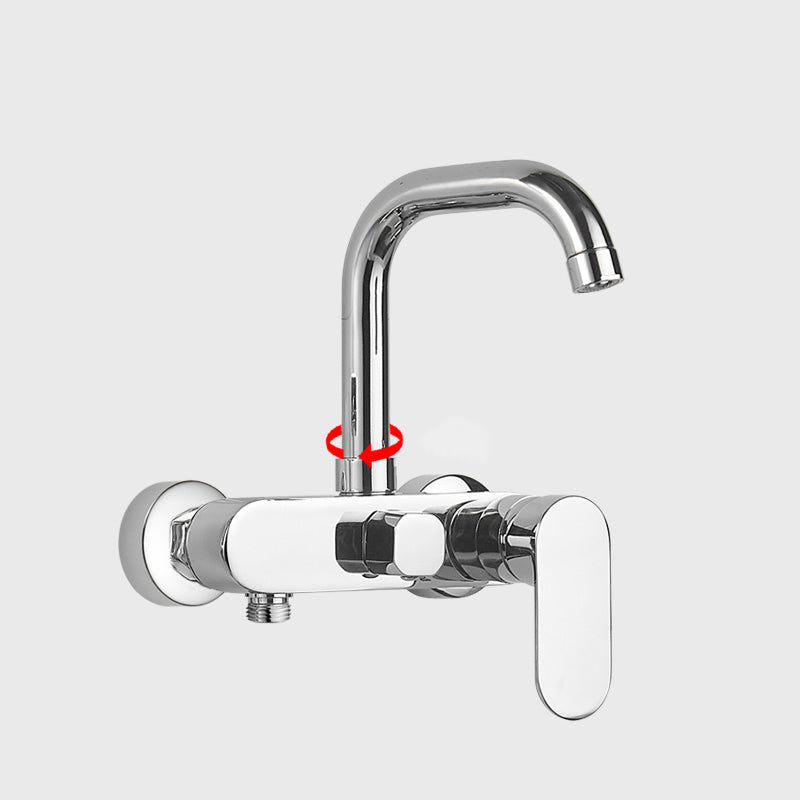 Skorter | Metal Bathtub Faucet Trim Contemporary Lever Handle Bathtub Faucet Trim