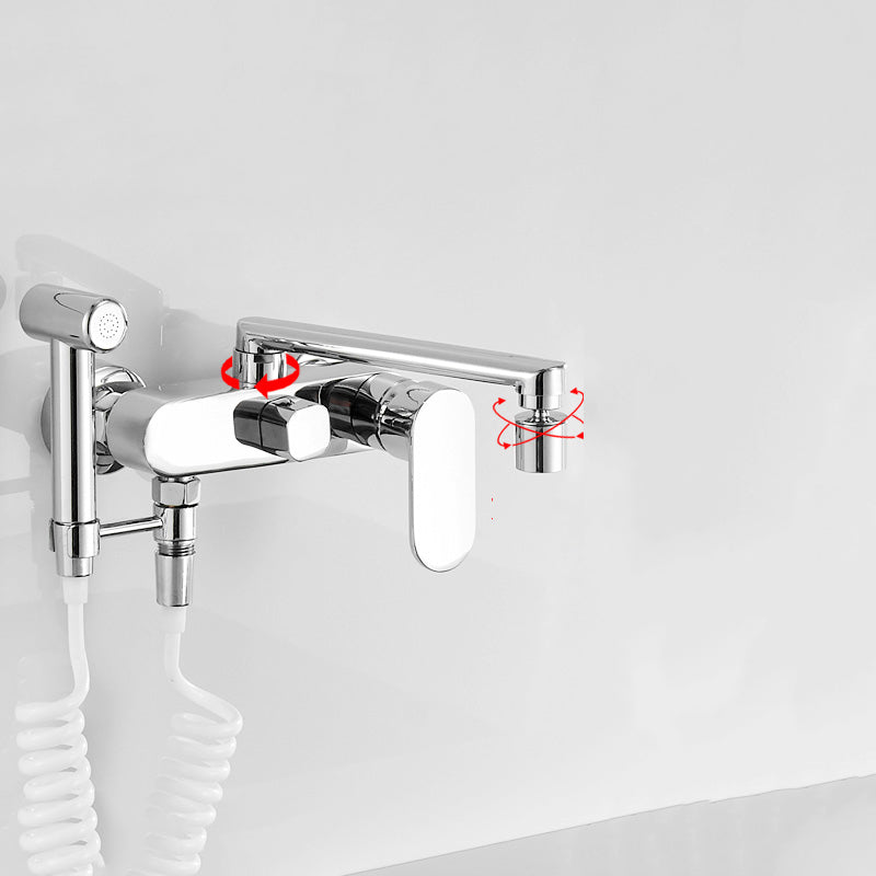 Skorter | Metal Bathtub Faucet Trim Contemporary Lever Handle Bathtub Faucet Trim