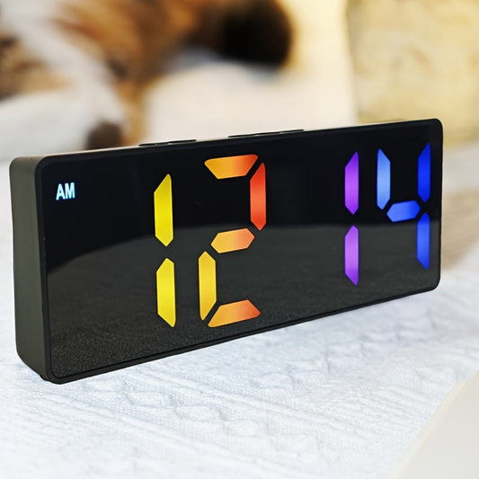 Skorter | DigiTime - Modern LED Alarm Clock with Date Display and Adjustable Brightness