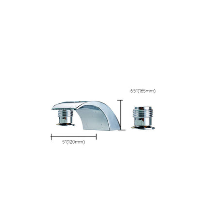 Skorter | Traditional Roman Bathtub Faucet Set Copper Fixed Deck Mount with Handles