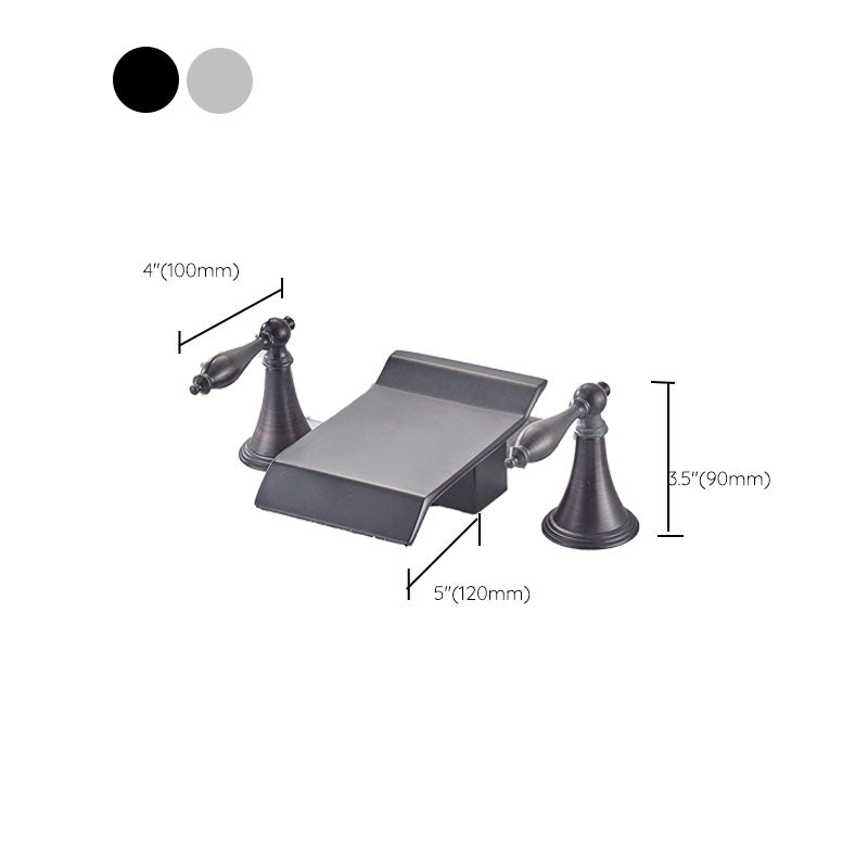 Skorter | Traditional Roman Bathtub Faucet Set Copper Fixed Deck Mount with Handles