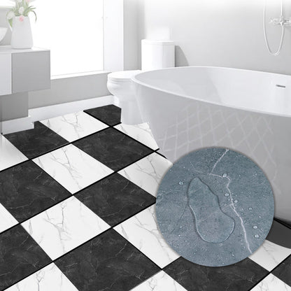 Skorter | Modern PVC Peel and Stick Tile Floor Marble Look Mold Resistant Vinyl Tiles