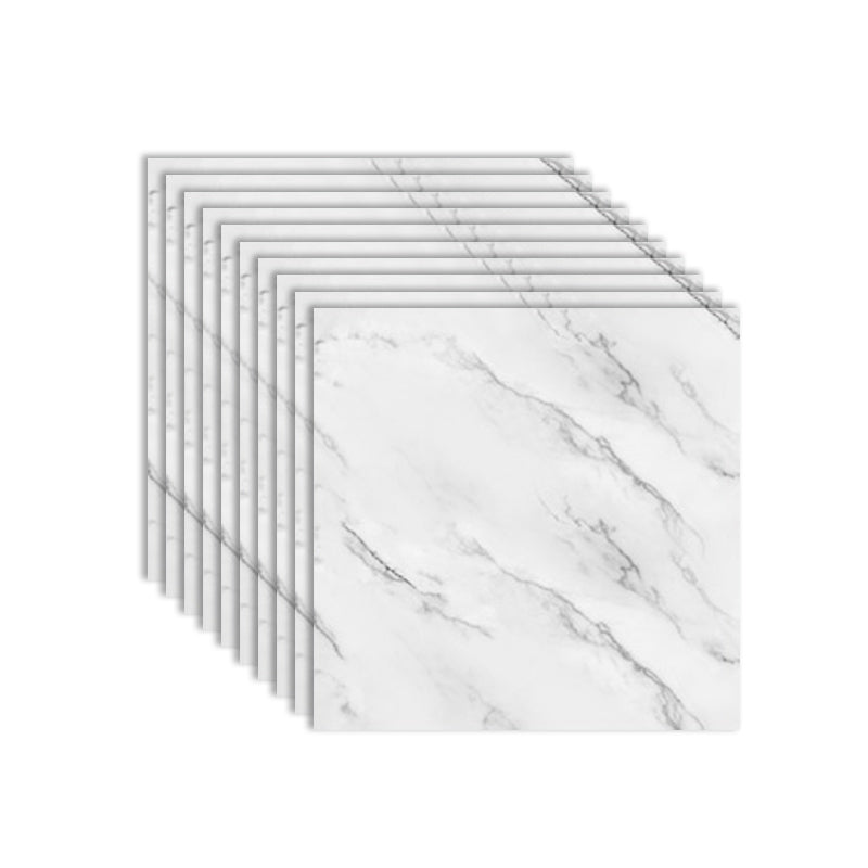 Skorter | Modern PVC Peel and Stick Tile Floor Marble Look Mold Resistant Vinyl Tiles