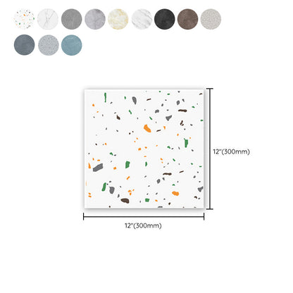 Skorter | Modern PVC Peel and Stick Tile Floor Marble Look Mold Resistant Vinyl Tiles