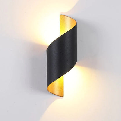 Skorter | Orr Modern LED Wall Lamp, Spiral, Indoor, White/Black, Metal