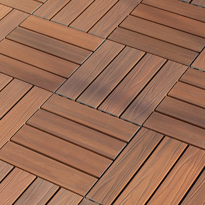 Skorter | Deck Plank drilled hardwood tiles exterior flooring
