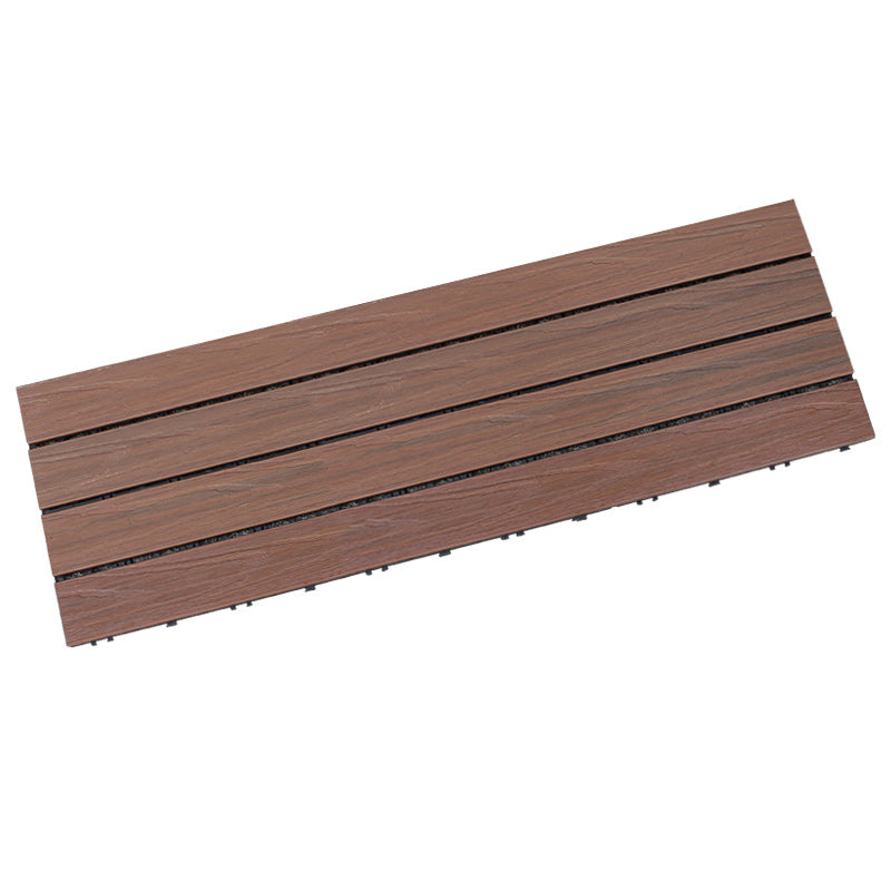 Skorter | Deck Plank drilled hardwood tiles exterior flooring