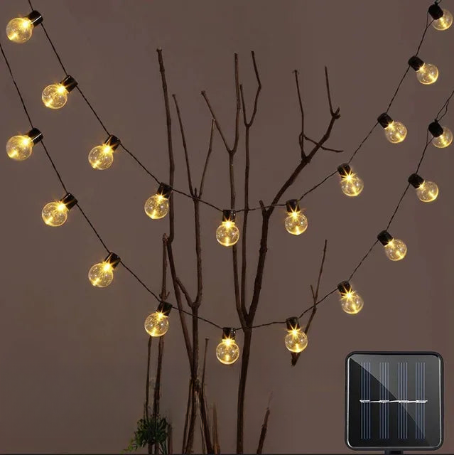 Skorter | Waterproof Outdoor String Lights - Solar Garden Lighting for Balcony & Terrace