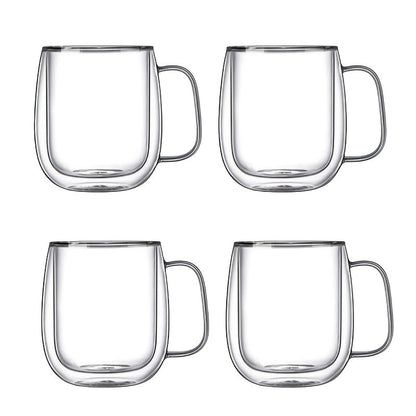 Skorter | ThermoSip Double-walled Glass Mug – Borosilicate Glass, Heat Resistant & Elegant