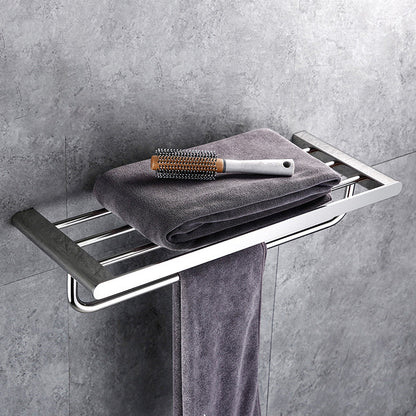 Skorter | Contemporary Bathroom Accessories Hardware Set in Silver with Soap Dish