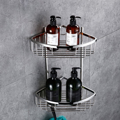 Skorter | Contemporary Bathroom Accessories Hardware Set in Silver with Soap Dish