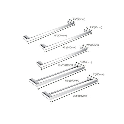 Skorter | Contemporary Bathroom Accessories Hardware Set in Silver with Soap Dish