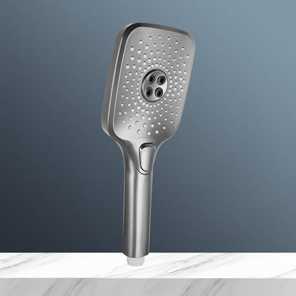 Skorter | Modern Gray Showerhead Combo Standard Spray Pattern Rectangular Large Showerhead