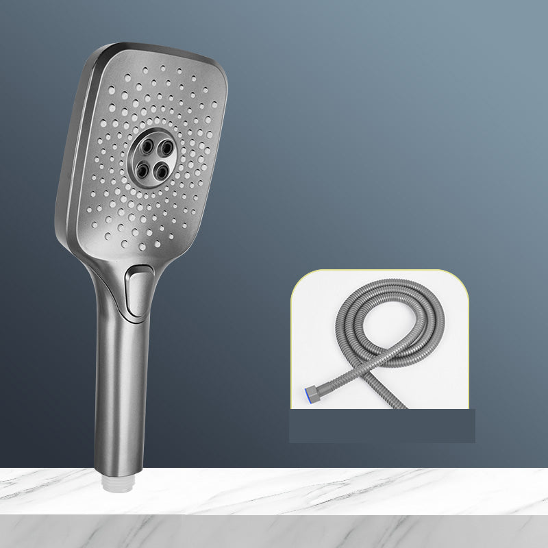Skorter | Modern Gray Showerhead Combo Standard Spray Pattern Rectangular Large Showerhead