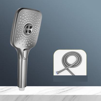 Skorter | Modern Gray Showerhead Combo Standard Spray Pattern Rectangular Large Showerhead