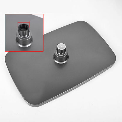 Skorter | Modern Gray Showerhead Combo Standard Spray Pattern Rectangular Large Showerhead