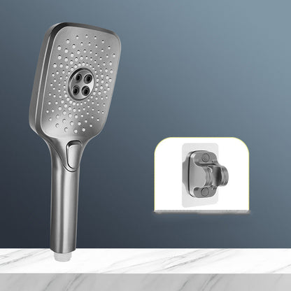Skorter | Modern Gray Showerhead Combo Standard Spray Pattern Rectangular Large Showerhead