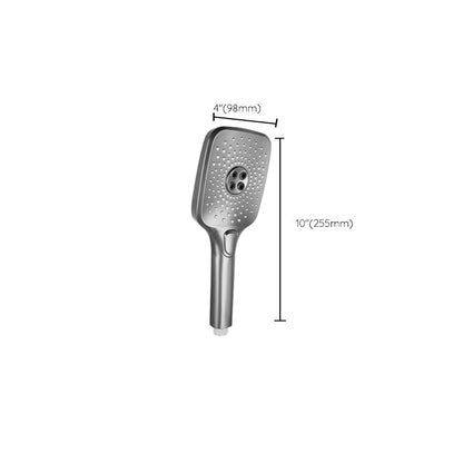 Skorter | Modern Gray Showerhead Combo Standard Spray Pattern Rectangular Large Showerhead